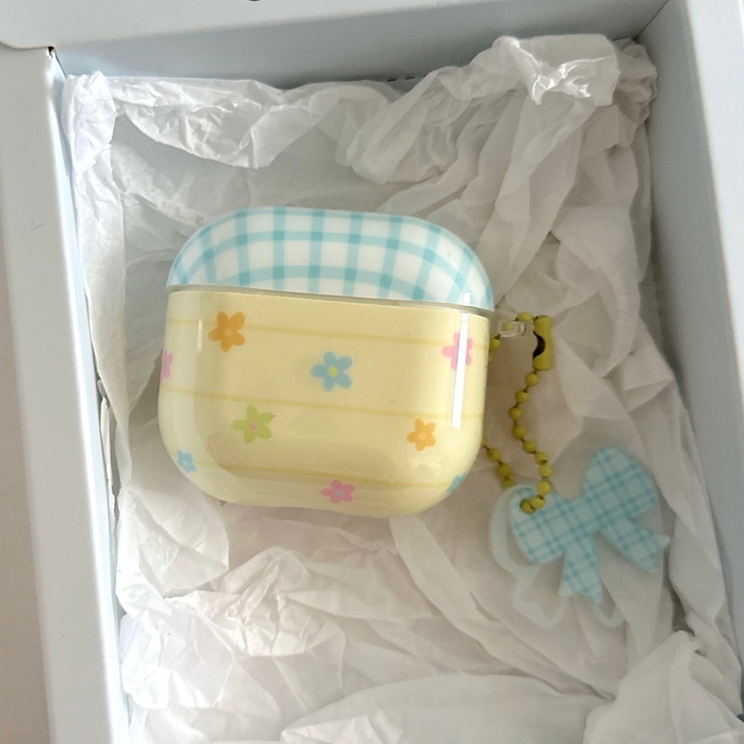 หูฟังเคสบลูทูธเข้ากันได้สําหรับ compatible for AirPods 4(2024) 1/2 Pro(2019) 3 Pro2(2022) “yellow ba