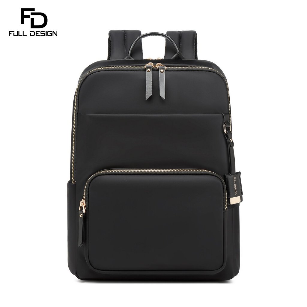 FULL DESIGN กระเป๋าเป้สะพายหลัง กระเป๋านักเรียน ใส่แล็ปท็อป จุของได้เยอะ กันน้ํา ขนาด 14 นิ้ว สไตล์นักธุรกิจ สําหรับผู้หญิง