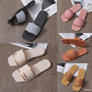 MA Comfy Flat slides slippers for Women One Strap for Indoor and Outdoor Summer Slippers#WT389