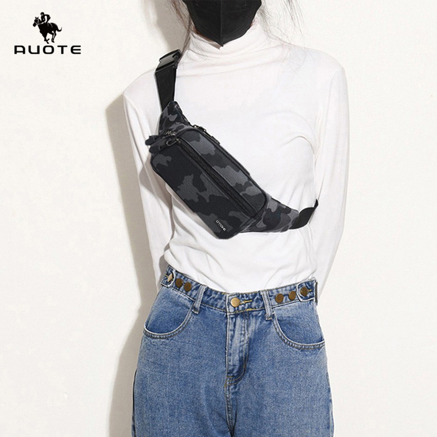 AUOTE แฟชั่นผู้ชายกีฬาเอวกระเป๋ากันน้ําฟอร์ดแบบพกพายิมกระเ รูปที่ 3