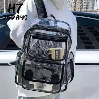 [กรุงเทพฯ จัดส่ง] พร้อมสต็อก 2026 กระเป๋าเป้สะพายหลังโปร่งใสเฉพาะความจุขนาดใหญ่กันน้ําวัสดุพีวีซีนักเรียนพรรคต้องมี