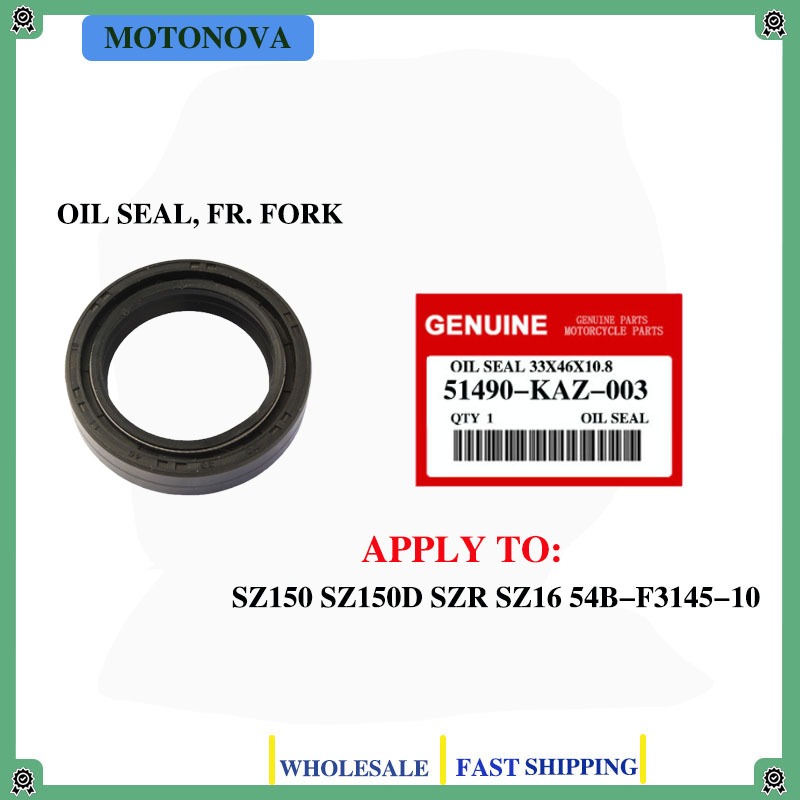 ซีลน้ํามันโช๊คหน้าสําหรับ Yamaha SZ150 SZ150D SZR SZ16 54B-F3145-10 ของแท้-MOTONOVA