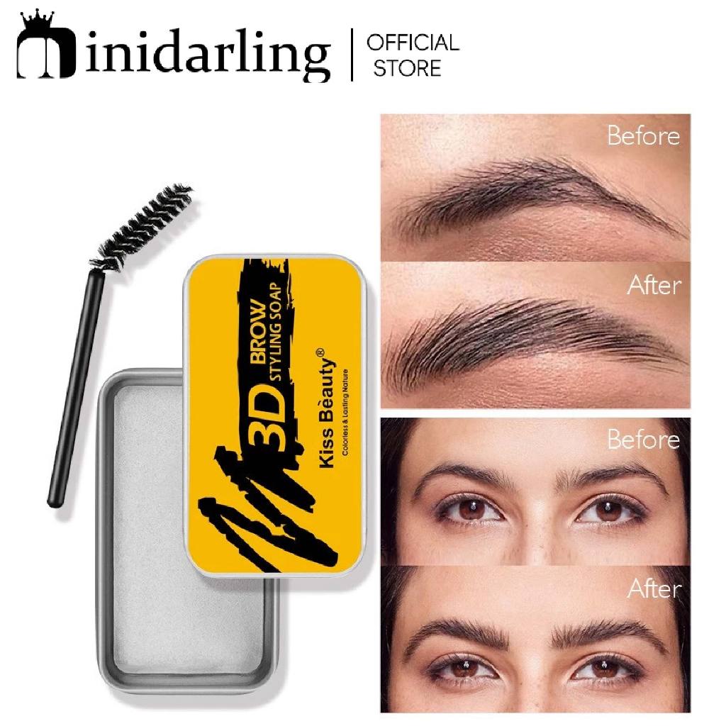 Kiss Beauty Brow 3D แว็กซ์ปัดคิ้วตั้ง ปัดคิ้วฟู งานคิ้ว Styling Soap Jelly Eyebrow Shape Mascara​