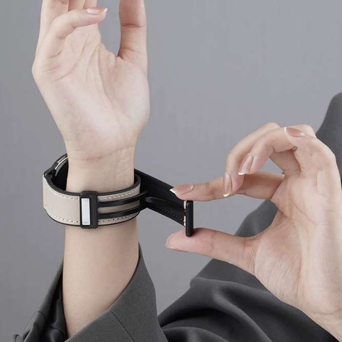 สร้อยข้อมือหนังสําหรับ Amazfit Watch สายนาฬิกากันน้ํา cowhide สายรัดข้อมือกีฬาสําหรับ Amazfit Active GTS GTR Balance BIP - รูปที่ 7