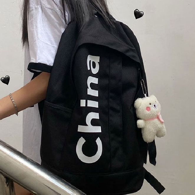 [พร้อมส่ง]กระเป๋าเป้สะพายหลัง กระเป๋านักเรียน พิมพ์ลาย ขนาดใหญ่ จุของได้เยอะ แฟชั่นสไตล์เกาหลี