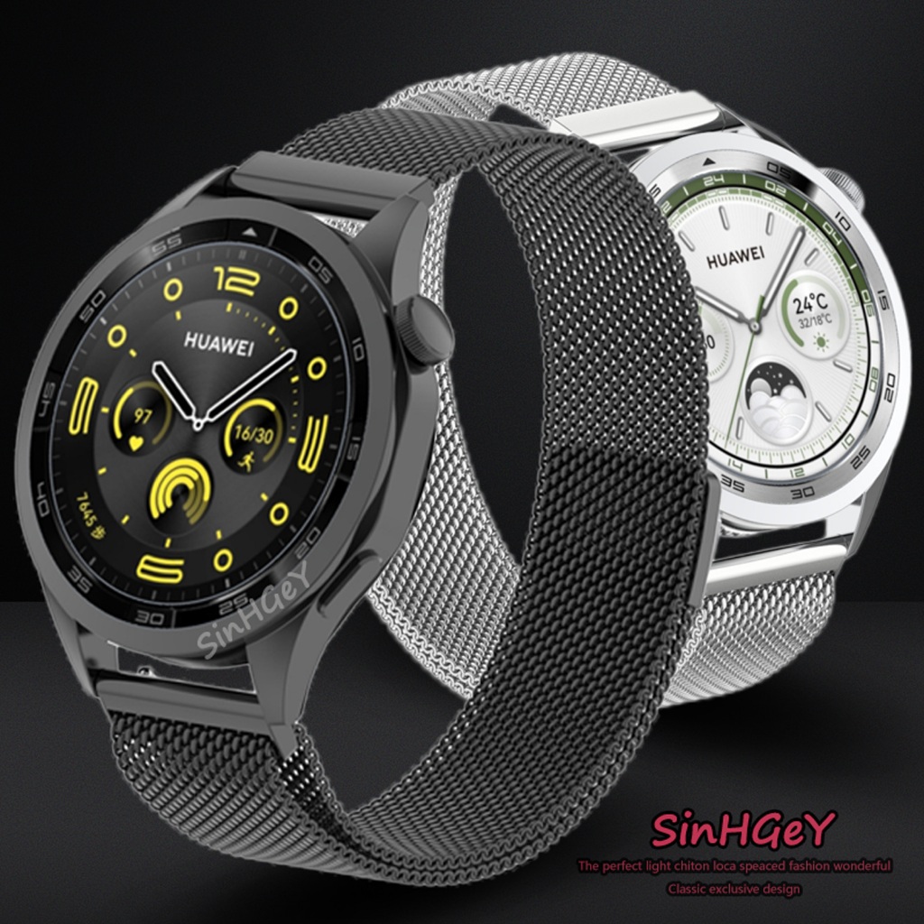 สําหรับ Amazfit สายนาฬิกาโลหะสายแม่เหล็กสแตนเลส Milanese สร้อยข้อมือเปลี่ยนสายรัดข้อมือกีฬาสําหรับ Amazfit Active GTS GTR Balance BIP ราคา ถูกที่สุด ดีลบีเคเค