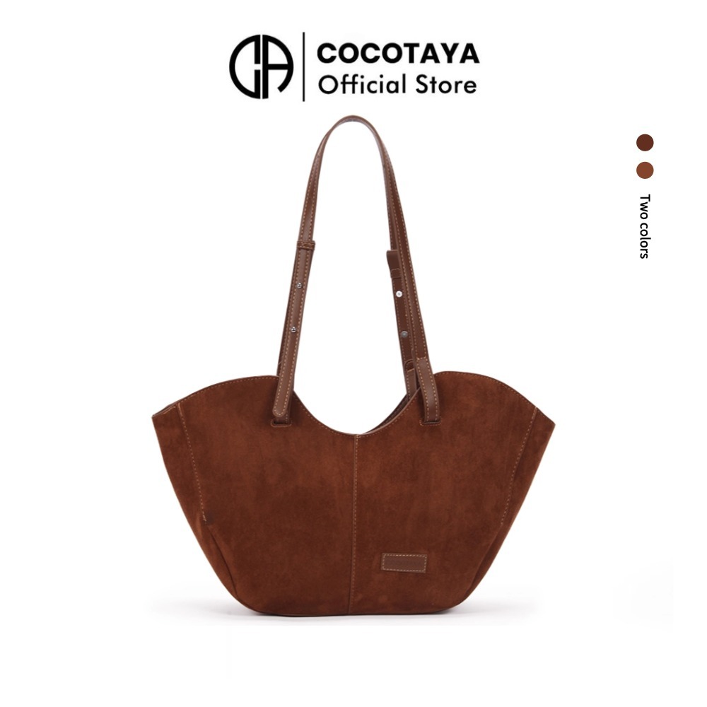 COCOTAYA-New Style กระเป๋าสะพายไหล่ PU ความจุขนาดใหญ่สําหรับผู้หญิงโปรโมชั่นแบบจ