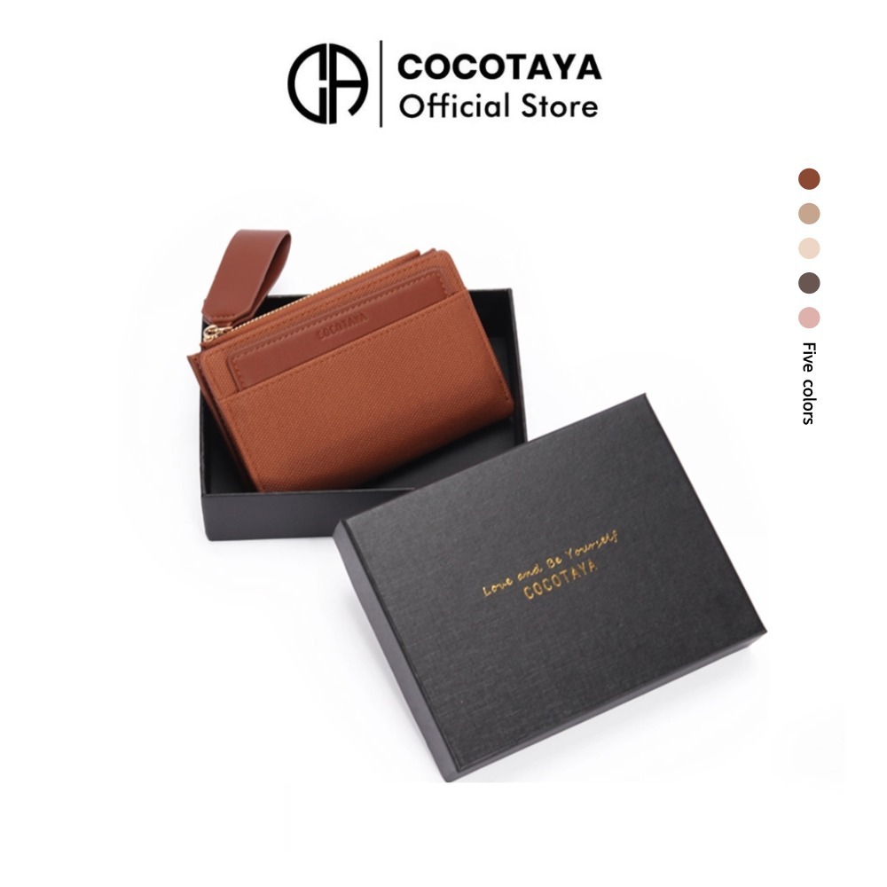 COCOTAYA PU กระเป๋าสตางค์หลายช่อง สายคล้องบิกอดและสะพายไหล่