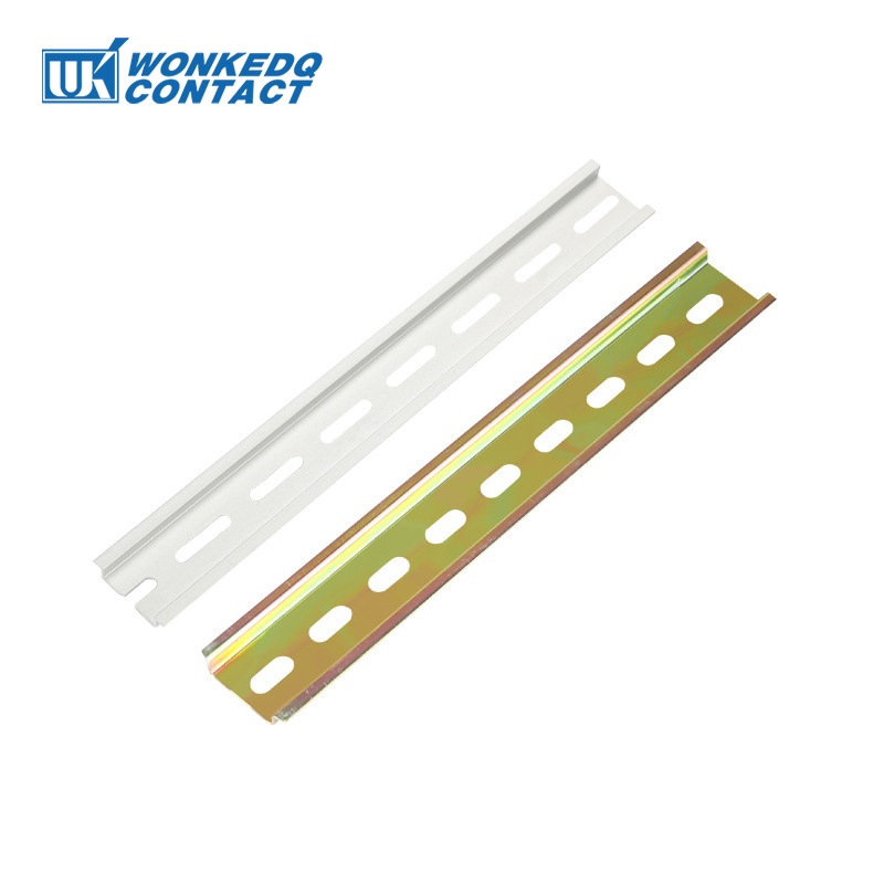NS35-S-1.0/NS35-AL-1.5 35mm Din Rail สําหรับ Terminal Block ติดตั้งออกไซด์ชุบอลูมิเนียม/สีเหล็กชุบสังกะสี