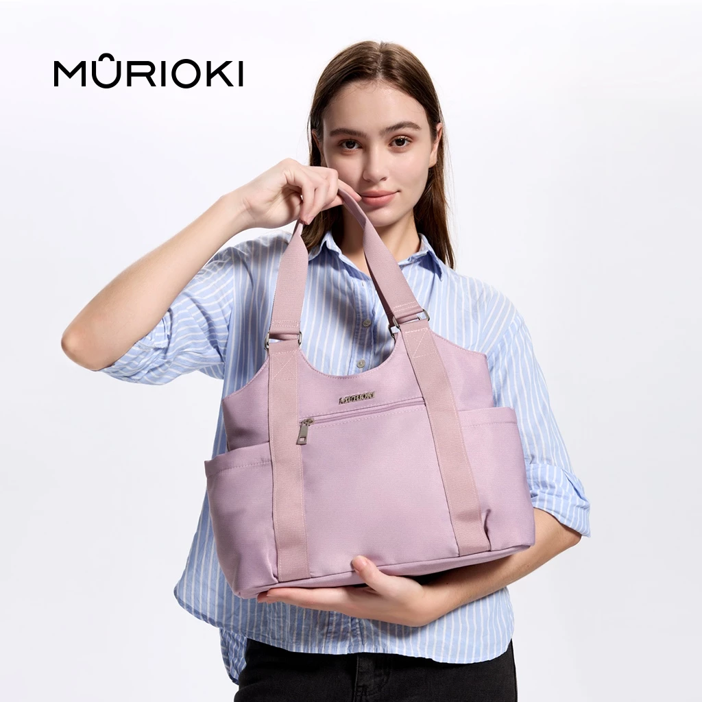 Murioki-daisy กระเป๋าสะพายไหล่สําหรับผู้หญิงพร้อมที่วางแก้วกันน้ํา G1022 (35*12*31CM)