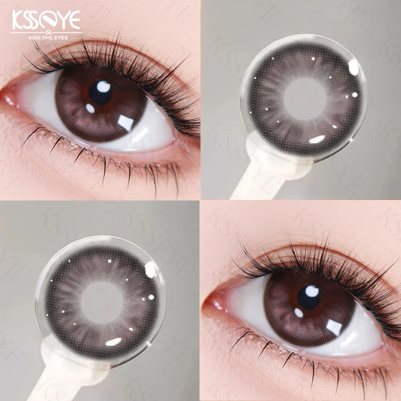 เลนส์ KSSEYE Sweet Peach สีน้ําตาล/สีเทา/สีฟ้าคอนแทคเลนส์ รูปที่ 7