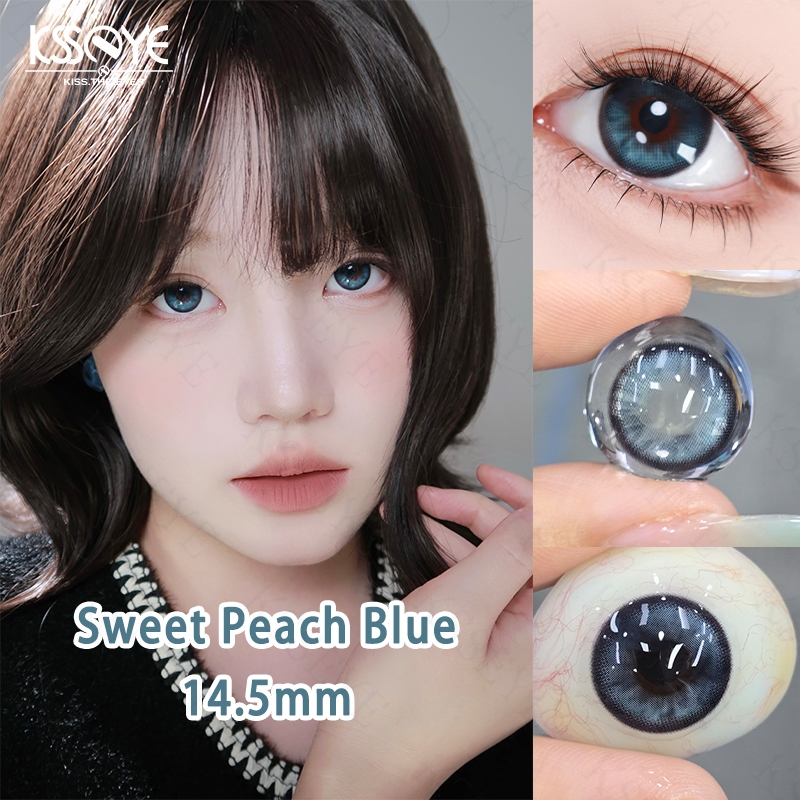 เลนส์ KSSEYE Sweet Peach สีน้ําตาล/สีเทา/สีฟ้าคอนแทคเลนส์ รูปที่ 3