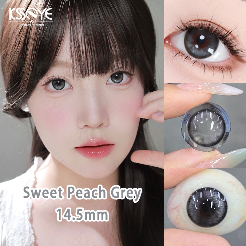 เลนส์ KSSEYE Sweet Peach สีน้ําตาล/สีเทา/สีฟ้าคอนแทคเลนส์ รูปที่ 2
