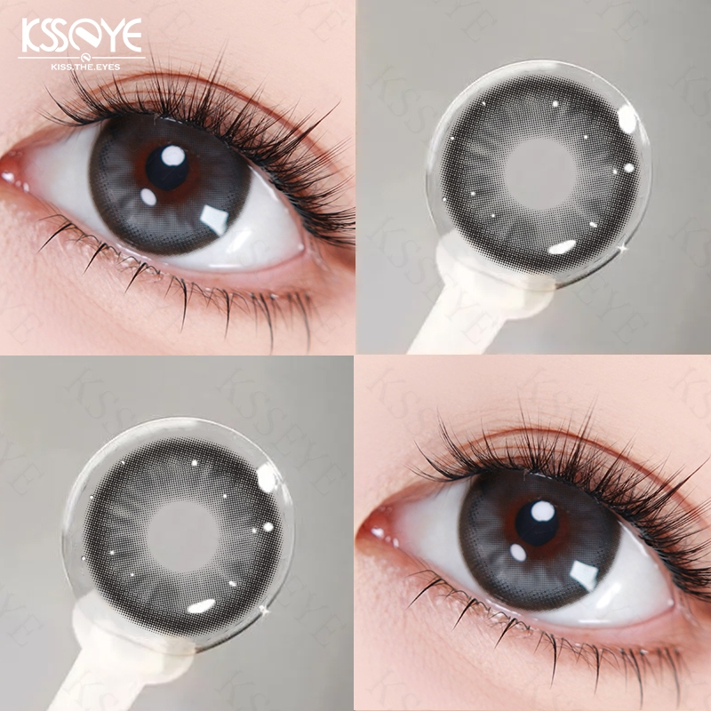 เลนส์ KSSEYE Sweet Peach สีน้ําตาล/สีเทา/สีฟ้าคอนแทคเลนส์ รูปที่ 5