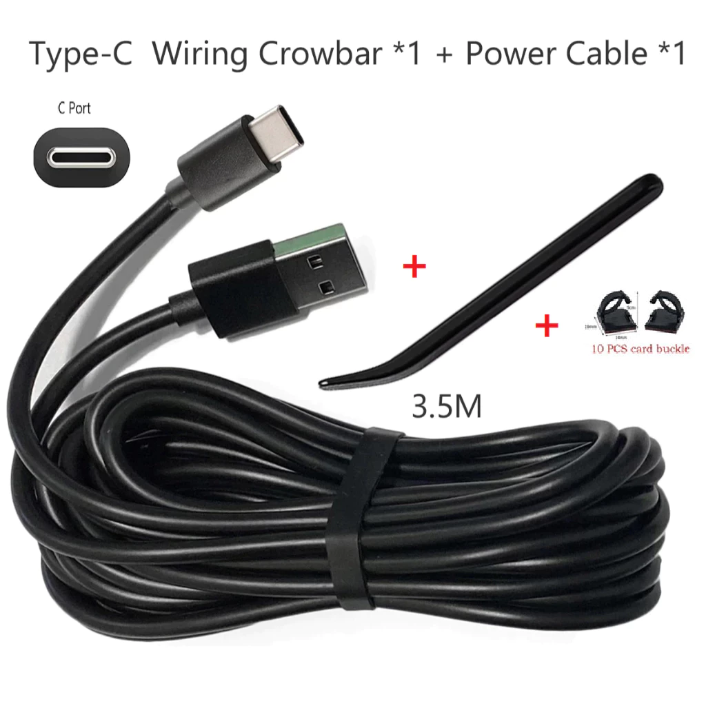ประเภท C สําหรับ 70mai สายชาร์จสําหรับ 70mai Omni A800SE/X800/X200/A810/M310/A510/M500 สําหรับสาย Dual DDPAI Mini5 Z40 N3 สาย type-c สาย Car DVR Power charge Line