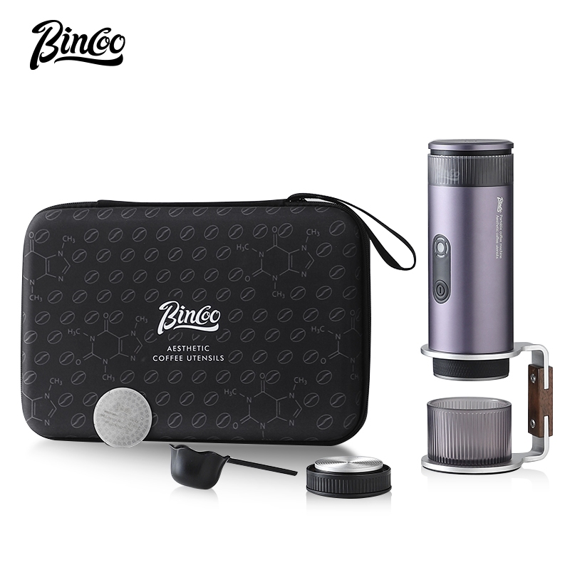 Bincoo เครื่องชงกาแฟแบบพกพา H1Pro เครื่องเอสเปรสโซไฟฟ้าพร้อมมือถือสําหรับการเดินทางกลางแจ้งในครัวเรื