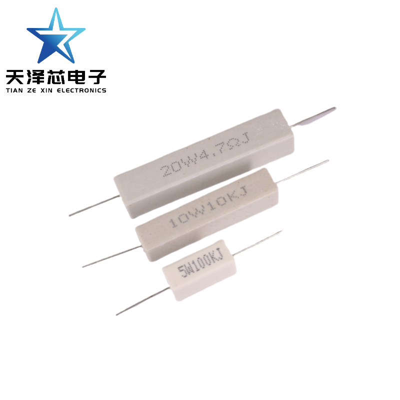 5W 10W 20W ตัวต้านทานซีเมนต์ 8.2R 9.1R 10R 12R 15R 18R 20R 22R Ohm