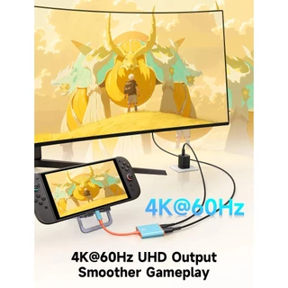 JSAUX Dock Adapter for Switch 2/Switch/OLED สําหรับสวิตช์ 2 Docking Station 3-in-1 USB Type C อะแดปเตอร์ HDMI สําหรับ Nintendo Switch 1/ 2/พอร์ตชาร์จ OLED สําหรับแล็ปท็อปแท็บเล็ต-CV0087 & CV0086&CV0088