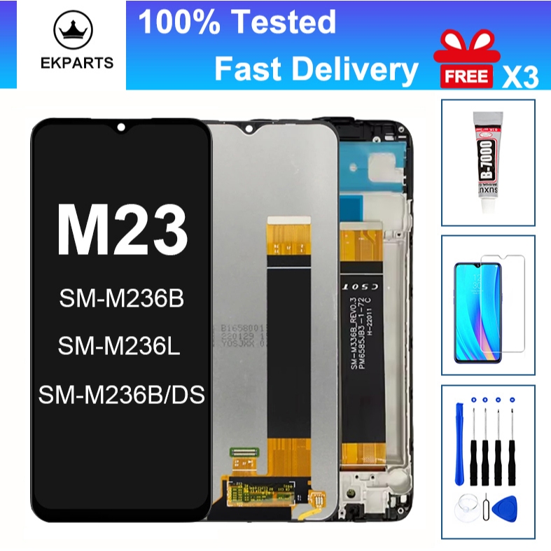 หน้าจอ IPS LCD สําหรับ Samsung Galaxy M23 5G M236 SM-M236B M236L M236B/DS จอแสดงผล Touch Panel Digit