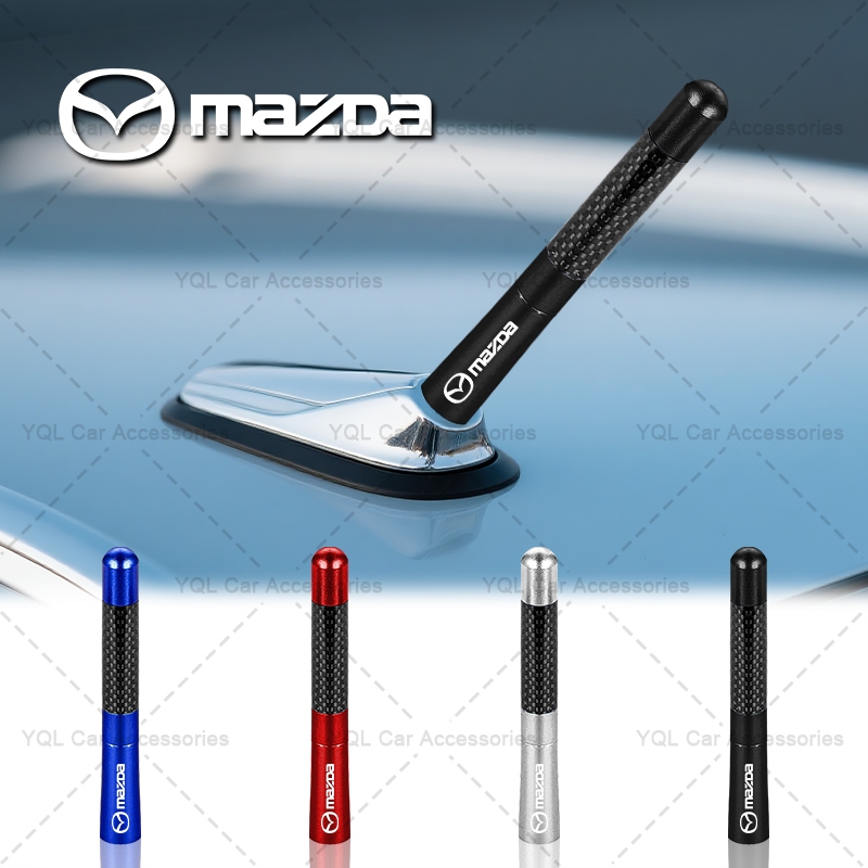 เสาอากาศรถยนต์เปลี่ยนโลหะสั้นหลังคารถเสาอากาศวิทยุสําหรับ Mazda 2 3 5 6 2017 CX-4 CX-5 CX-7 CX-9 CX-3 CX-5