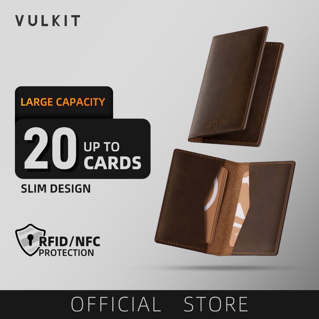 VULKIT- ที่ใส่นามบัตรแบบบาง 2 ด้าน ถือการ์ด 20 ใบ-VBC100