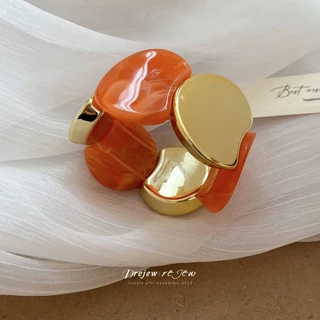 สร้อยข้อมือเชือกยางยืดประกบวงกลมอะคริลิค สไตล์ยุโรปและอเมริกา ออกแบบเฉพาะตัวและสวยงาม
