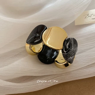 สร้อยข้อมือเชือกยางยืดประกบวงกลมอะคริลิค สไตล์ยุโรปและอเมริกา ออกแบบเฉพาะตัวและสวยงาม
