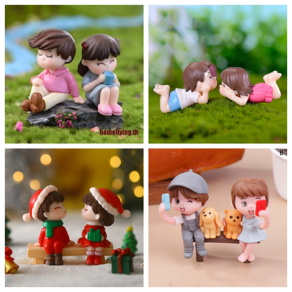 HOME2 ชิ้น/เซ็ตคนรักตุ๊กตาตัวเลขภูมิทัศน์ Fairy Garden