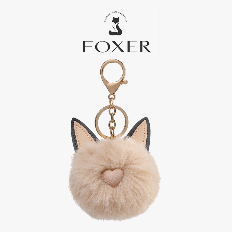 FOXER ตุ๊กตาชาร์มกระเป๋า สีแอปริคอท