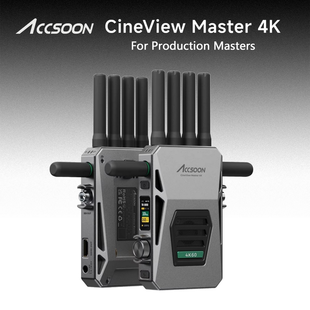 Accsoon CineView Master 4K 6G/5G/2.4GHz การส่งสัญญาณไร้สายวิดีโอสําหรับ HDMI SDI 25MS class latency 
