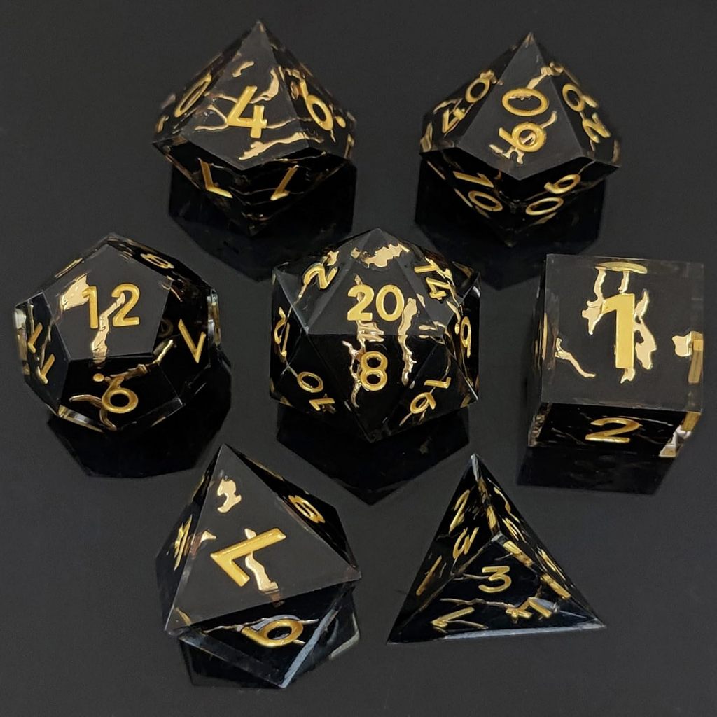 เรซิ่นลูกเต๋าลูกเต๋าชุดลูกเต๋า Sharp ลูกเต๋าโต๊ะเกมเล่นตามบทบาท (TRPG) ลูกเต๋า D4 D6 D8 D10 D10% D12