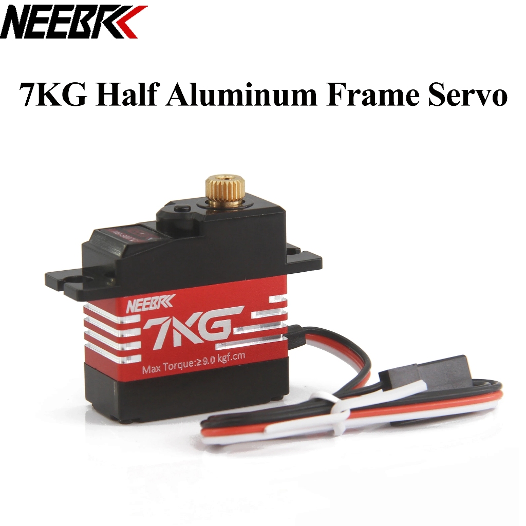 NEEBRC 7KG กันน้ําครึ่งกรอบอลูมิเนียมเกียร์โลหะแขนโลหะ Digital Servo สําหรับ 1/14 1/16 1/18 RC รถ Crawler เครื่องบินหุ่นยนต์