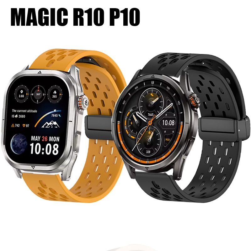 สําหรับ KOSPET MAGIC P10 R10 สายรัดสมาร์ทนาฬิกาซิลิโคนหัวเข็มขัดแม่เหล็กกีฬาผู้หญิงผู้ชาย
