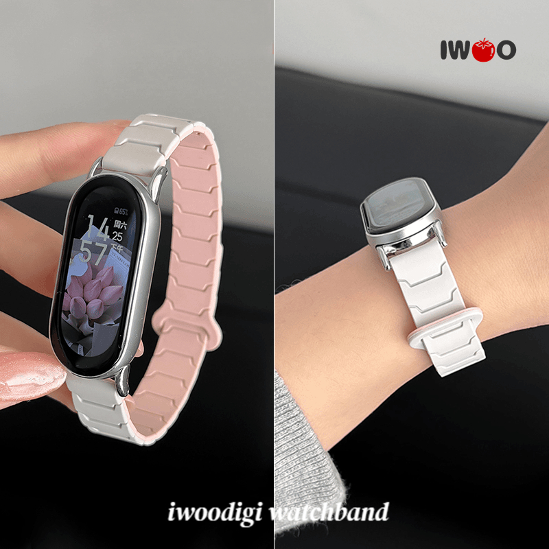 สําหรับ Xiaomi/mi band 10/mi band 9/mi band 8/nfc/Ceramic 2 Gen สายนาฬิกาแบบห่วงแม่เหล็ก