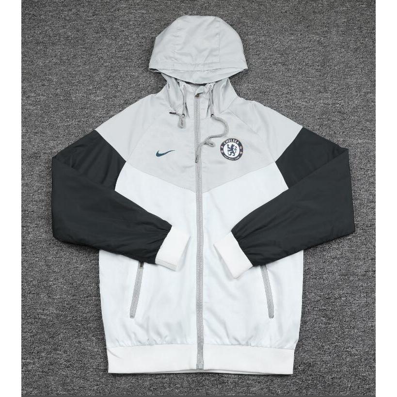 2025-26 Chelsea Mens Windbreaker Football Jacket Tracksuit Zip Hoodies แขนยาวฟุตบอลการฝึกอบรมสวมใส่