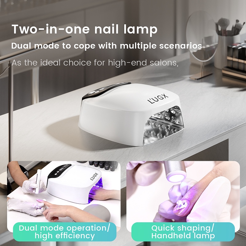เครื่องอบเล็บสีเจล LUGX LG-801/LG-801S เครื่องอบเล็บ UV 48 W โคมไฟแบบถือมือ3W พร้อมไฟฉายล็อคอะไหล่