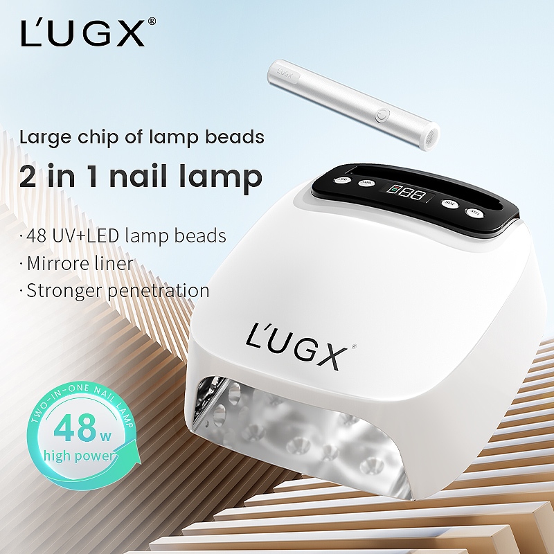 เครื่องอบเล็บสีเจล LUGX LG-801/LG-801S เครื่องอบเล็บ UV 48 W โคมไฟแบบถือมือ3W พร้อมไฟฉายล็อคอะไหล่ - รูปที่ 2