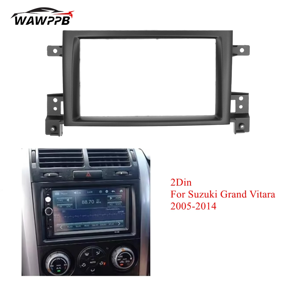 รถวิทยุกรอบ 2 Din สเตอริโอแผงวิทยุกรอบสําหรับ Suzuki Grand Vitara 2005-2014 รถ GPS DVD