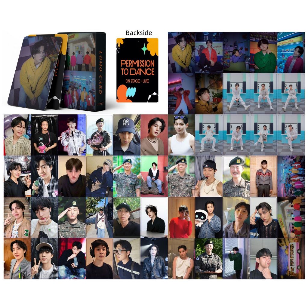 50-119pcs J-HOPE Tour Jin ECHO เลเซอร์โฮโลแกรม Lomo การ์ด MONOCHROME POP UP V FRI (END)S Jung Kook G