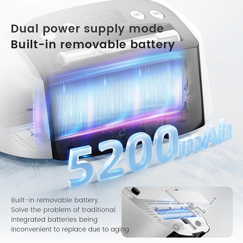 เครื่องอบเล็บสีเจล LUGX LG-801/LG-801S เครื่องอบเล็บ UV 48 W โคมไฟแบบถือมือ3W พร้อมไฟฉายล็อคอะไหล่ - รูปที่ 5