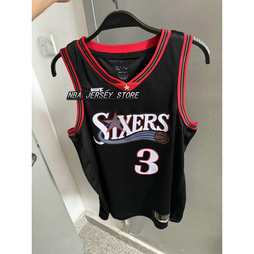 อัดความร้อน2025/26 ใหม่ 76ers Classic เสื้อบาสเก็ตบอล 3 Allen Iverson Jersey