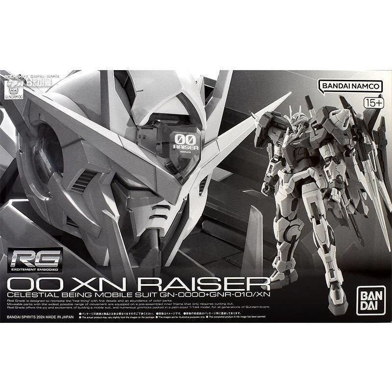 BANDAI PB RG 1/144 Mobile Suit Gundam 00 GN-0000+GNR-010/XN 00 XN RAISER โมเดลพลาสติก