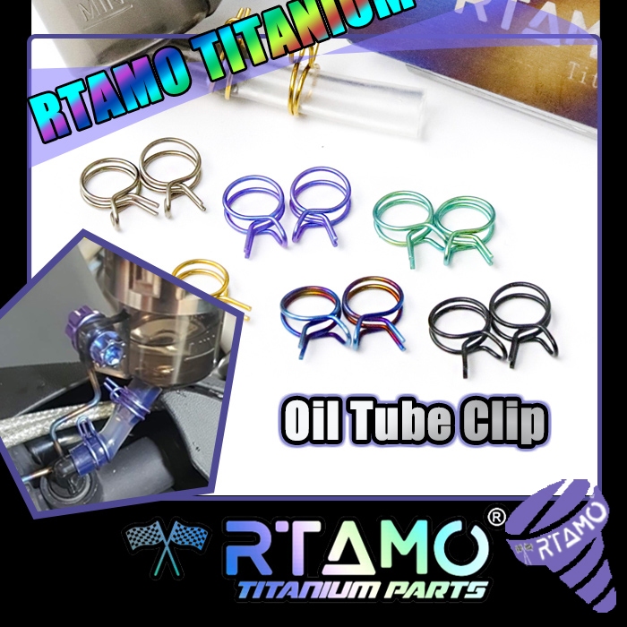 RTAMO Gr5 Brembo Oil Tube Clip คลิปหนีบท่อปั๊มไทเทเนียม Brembo Italy RCB Frando Adelin Pump