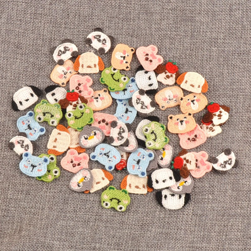 แพทช์ตกแต่งด้วยการถ่ายโอนภาพ 20pcs ขนาด 2-3 ซม. สัตว์น่ารัก สำหรับทำเอง เสื้อผ้าเด็ก และกระเป๋า