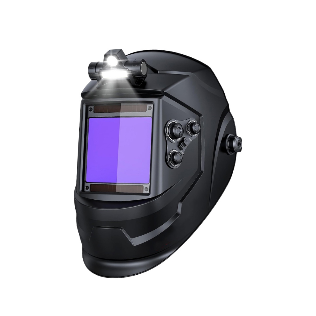 3.94" x 3.66" หมวกเชื่อมปรับแสงอัตโนมัติ, หมวกเชื่อมสีจริงพลังงานแสงอาทิตย์