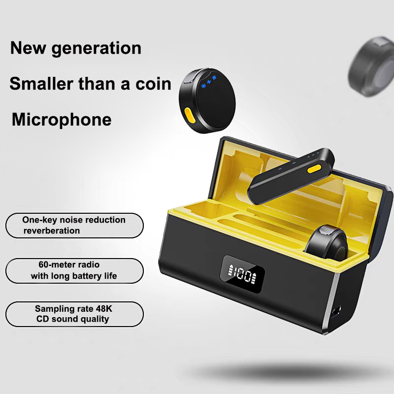 M9 ไมโครโฟนไร้สายแบบหนีบเสื้อสําหรับโทรศัพท์ Apple iPhone Type C Live Podcast Noise Cancelling มินิไ