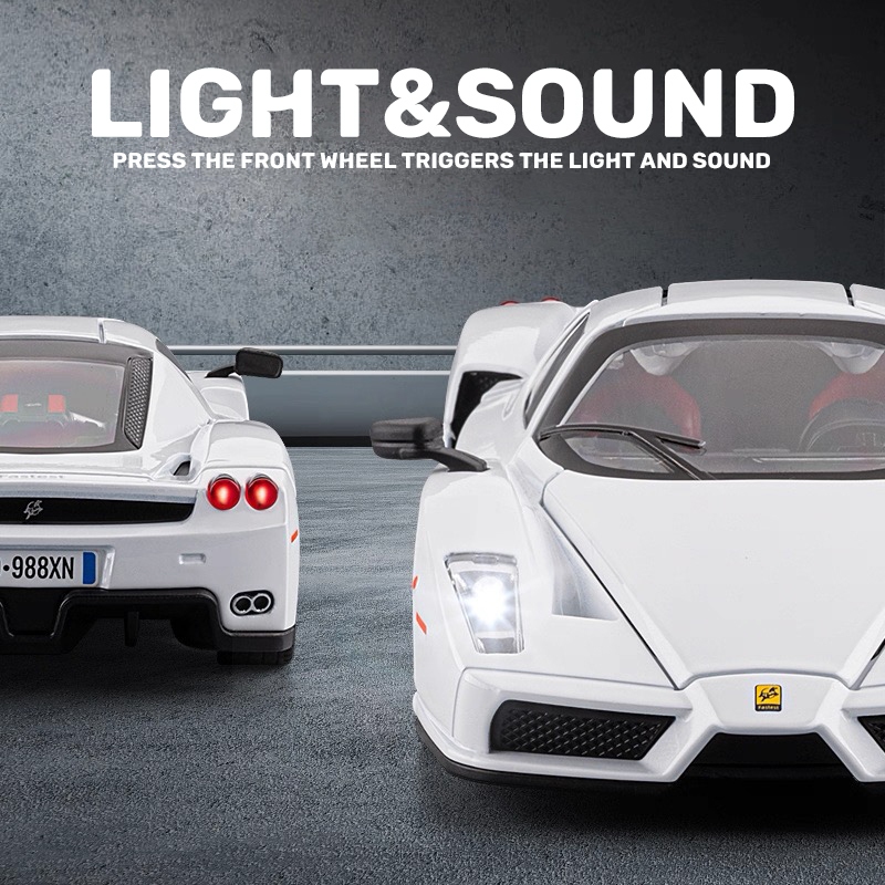 1:22 Scale Ferrari Enzoรถรุ่นDiecastรถของเล่นสําหรับเด็กผู้ชายวันเกิดของเล่นเด็กคอลเลกชันรถ - รูปที่ 3