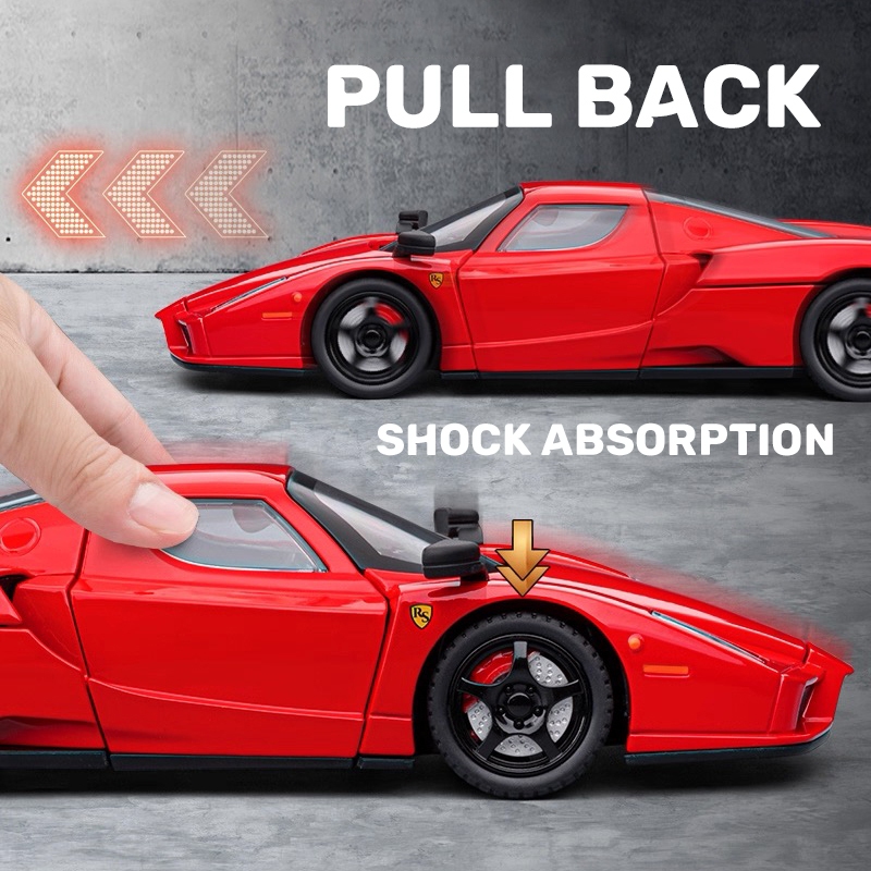 1:22 Scale Ferrari Enzoรถรุ่นDiecastรถของเล่นสําหรับเด็กผู้ชายวันเกิดของเล่นเด็กคอลเลกชันรถ - รูปที่ 5