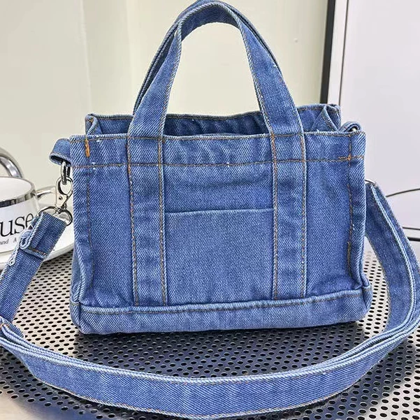 【จัดส่งจากประเทศไทย】🌼พร้อมส่ง🌼 2024 สไตล์ใหม่เกาหลีผ้าใบกระเป๋าสะพายลําลองผ้ายีนส์ญี่ปุ่นมัลติฟังก์ชั่สุภาพสตรีสไตล์ลําลองสุภาพสตรีกระเป๋าสะพา