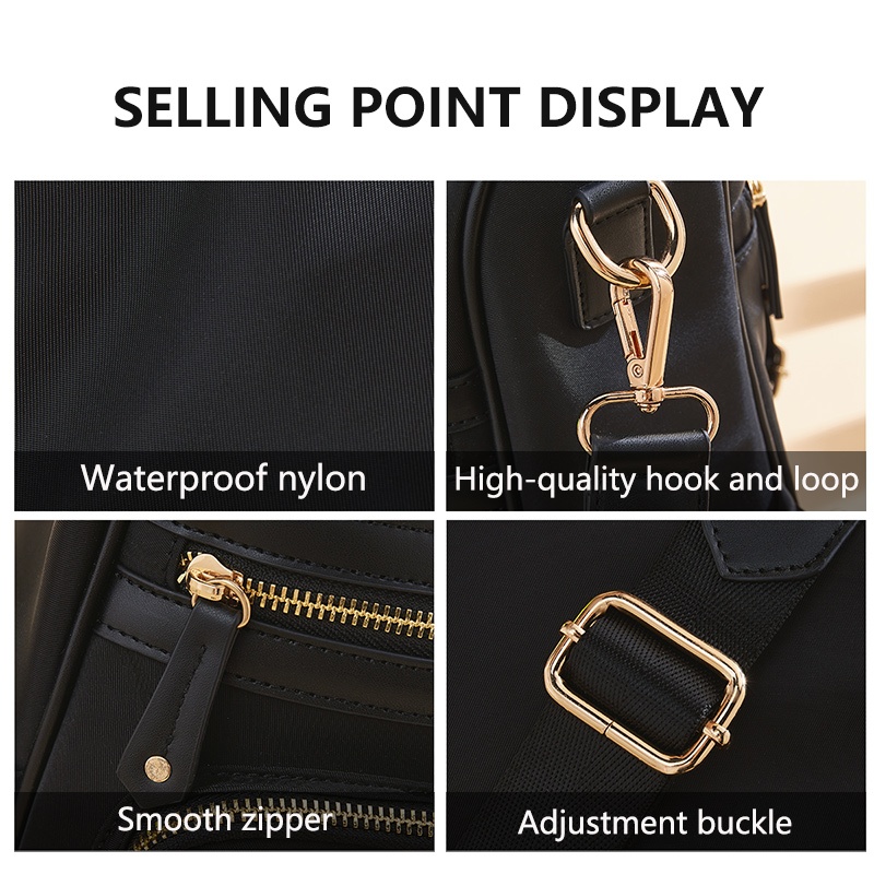 LAORENTOU กระเป๋าเป้สะพายหลังขนาดใหญ่สำหรับผู้หญิง ดีไซน์เกาหลี หลายช่องจัดของ ใช้ได้ทุกวัน - รูปที่ 5